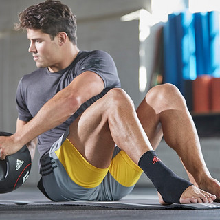 adidas阿迪达斯运动护具 运动护具护膝 运动护膝护腕护肘护踝护具 护踝(单只装) S码