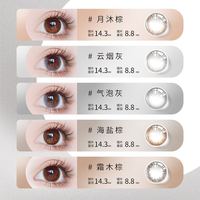 cokoeye 美瞳半年抛隐形眼镜水光小黑环自然紫色漫画眼 1片装 BW04