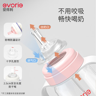 爱得利吸管奶瓶吸嘴式学饮杯大宝宝1岁以上断奶300mL儿童吸管水杯 Tritan 吸管式300mL
