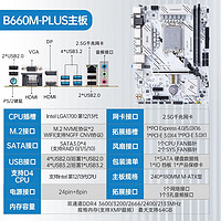 华南金牌h610/b660/h510/b250主板台式电脑酷睿1700针CPU12400F套装itx B660M-PLUS