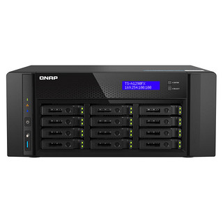 QNAP 威联通 TS-h1290FX  64G内存 十二盘位U.2 NVMe/ SATA 全快闪网络