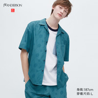 UNIQLO 优衣库 设计师合作款JWA男装印花开领衬衫短袖衬衣23春夏460658