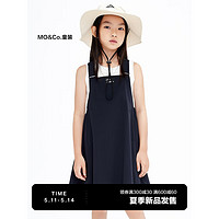 little MO&Co.吸湿速干-little moco童装23夏新款女童无袖背带连衣裙KBC2DRS019 黑色 110/56