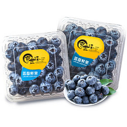 京世泽 云南当季蓝莓 蓝莓水果 1盒装 125g /盒 中果