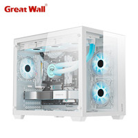 长城(Great Wall)海王星T6W 双面全景玻璃/全方位散热/360水冷 台式机电脑游戏机箱 海王星 T6W 白色