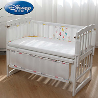 迪士尼（Disney）春上新轻奢品牌婴儿床床围宝宝四季防撞透气网眼防卡脚软包床帏挡 160cm一条 蓝色小狗