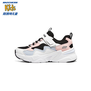斯凯奇（Skechers）23SS男女童运动鞋 白色/黑色/粉红色/WBPK 27.5