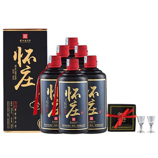 怀庄 酒53度酱香型白酒500ml*6瓶 纯粮酿造酒 口粮酒高度白酒 怀庄君韵整箱装