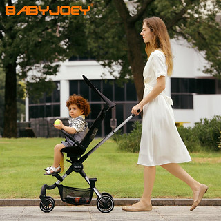 Babyjoey英国溜娃神器轻便可折婴儿推车简易叠伞车遛娃神器S192 经典黑 四轮