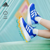 adidas「小波浪」阿迪达斯ActiveFlex男小童减震旋转按钮运动鞋 深蓝色/浅蓝色/白色 34(210mm)