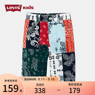 Levi's 李维斯童装男童短裤夏季儿童休闲梭织裤子 深靛蓝 110/53(5)