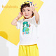 巴拉巴拉 短袖男童装女上衣儿童t恤夏季多色款棉透气（婴小童） 本白10101--7207 100cm