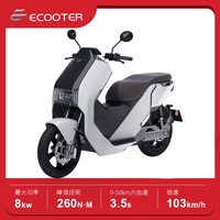 ecooter大阳e客电动摩托车E5智能锂电电动两轮摩托车车abs前后双管道碟刹大踏板\x0a摩托车越野车可上牌 白色 高性能版颜色备注