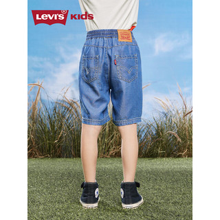 Levi's 李维斯童装男童牛仔短裤2023夏季新款莱赛尔面料儿童休闲裤子 苍穹蓝 110/50