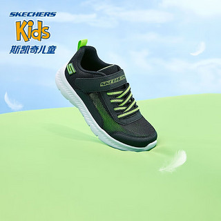 Skechers斯凯奇2023春夏中大童魔术贴透气网面休闲鞋男童运动鞋405238L