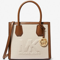 MICHAEL KORS 迈克·科尔斯 Mercer Logo压花棉质帆布斜挎包 中号