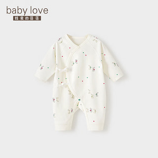 娃爱的蓓蓓新生儿连体衣春秋季兔年0-6个月初生宝宝系带和尚服婴儿衣服