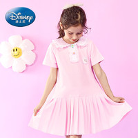 Disney 迪士尼 儿童裙子夏季女童连衣裙爱莎公主裙LX81133 粉色 130cm