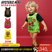 HYSTERIC MINI 黑超奶嘴背带裤hysteric mini日本制小恐龙裤带尾巴男女童装春夏