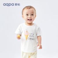 aqpa 儿童短袖T恤纯棉上衣春夏新款宝宝衣服内搭打底萌