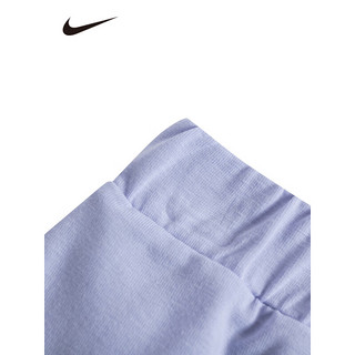 NIKE 耐克童装女童短袖T恤短裙2件套2023夏季新款儿童纯棉荷叶边套装 紫石楠 100/52(3T)