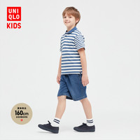 UNIQLO 优衣库 童装/男童/女童 牛仔松紧短裤(水洗产品 休闲裤)