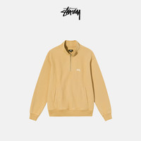 STUSSY斯图西 刺绣logo半拉链卫衣男女同款春款