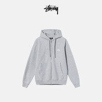STUSSY斯图西 经典刺绣logo拉链连帽卫衣男女同款春款