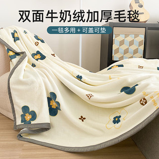 恩兴 牛奶绒毛毯午睡办公室披肩薄空调盖毯珊瑚法兰绒沙发小被子床上用