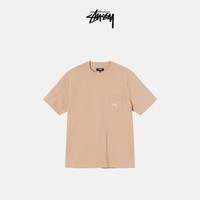STUSSY斯图西 logo刺绣纯色简约潮牌短袖T恤男女同款