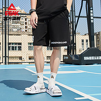 匹克短裤男2023官方夏季针织透气薄款休闲跑步健身潮流运动五分裤 黑色（DF322111款） 170/M