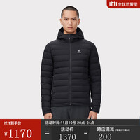 凯乐石轻薄羽绒服男女冬季800蓬立领内搭鹅绒服户外登山保暖外套 KG2243110男款 墨黑 XL