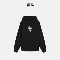 STUSSY斯图西 字母LOGO印花前插袋加绒连帽卫衣秋冬