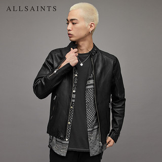 ALLSAINTS男士飞行员夹克Cora羊皮皮衣骑士风痞帅外套ML014P