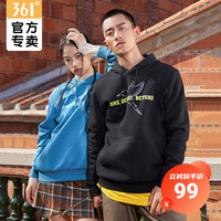 361°龚俊同款 海不扬波361运动卫衣男2022秋冬连帽套头卫衣上衣女士B