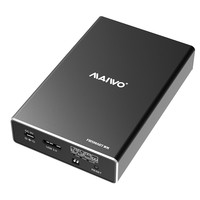 MAIWO 麦沃 硬盘盒2.5英寸双盘RAID阵列存储盒铝合金3.0移动外接盒K25272 K25272黑色铝合金阵列硬盘盒-黑