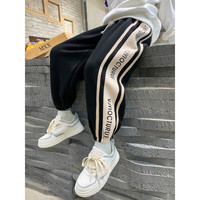 THINKPIRE儿童运动裤男童卫裤春秋装2023帅气中大童男孩子休闲裤 黑色 160码建议身高150CM