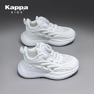 Kappa儿童网面运动鞋男童2023夏季新款透气网鞋旋转纽扣休闲跑鞋