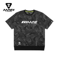 AAPE+运动男装春夏反光猿颜字母印花迷彩短袖T恤3428XXA