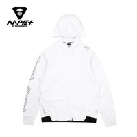 AAPE+运动男装春夏LOGO字母印花立体剪裁拼接连帽拉链卫衣3324XX9