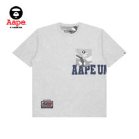 Aape 旗舰店男装春夏猿颜章酷帅拼接迷彩双面穿短袖T恤0870XXI