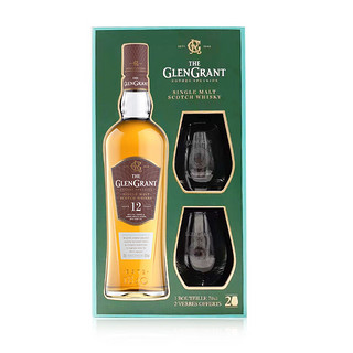 格兰冠（Glen Grant）7-PLUS格兰冠少校TMR/10年/12年/15年/18年单一麦芽苏格兰威士忌 格兰冠12年700ml双杯礼盒