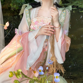 原创汉服女花语辞齐胸汉元素春夏季汉服日常汉元素飘逸仙女花神记