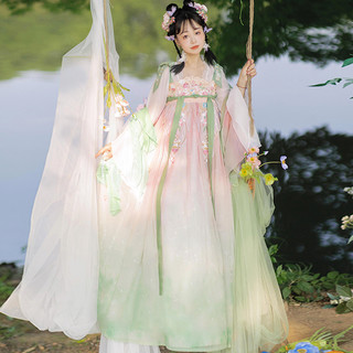 原创汉服女花语辞齐胸汉元素春夏季汉服日常汉元素飘逸仙女花神记