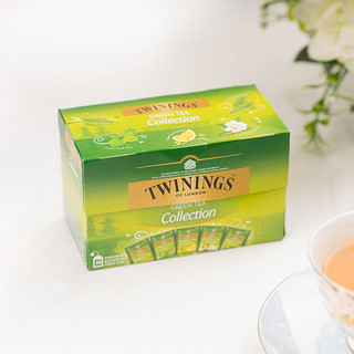 Twinings英国川宁袋泡红茶精选20袋+绿茶精选20袋