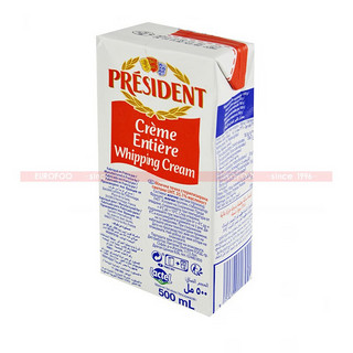 总统淡奶油500ml 法国进口稀奶油忌廉蛋糕裱花慕斯 烘焙原料