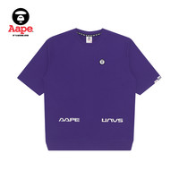 Aape 男装春夏猿颜徽章字母印花休闲短袖卫衣3777XXG