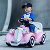 好莱童儿童电动车可坐宝宝童车婴幼手推车男女小孩四轮充电玩具遥控汽车 红色 - 单驱单电+早教 电力驱动