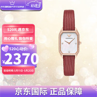 安普里奥·阿玛尼（Emporio Armani）mporio Armani）手表女皮带时尚小方盘石英女士腕表圣诞节送女友