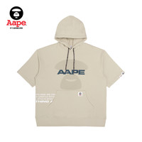 Aape 旗舰店男装字母猿颜印花连帽抽绳潮流短袖T恤1229XXJ